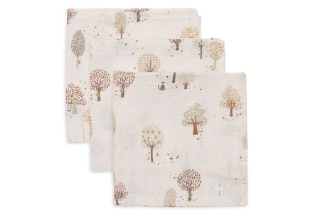 Jollein Hydrofiel Monddoekje 31x31cm | Tiny Park | 3st