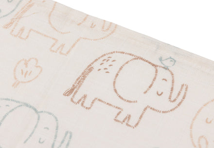Jollein Hydrofiel Monddoekje 31x31cm | Elephant Tales | 3st