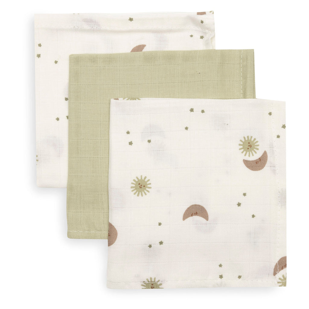 Jollein Hydrofiel Monddoekje 31x31cm | Over The Moon (3pack)