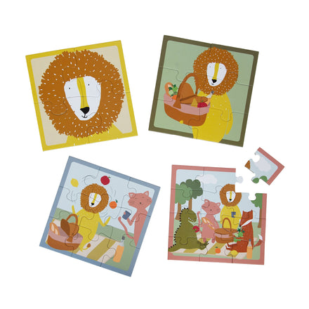Trixie Puzzeldoos Dieren Picknick | 4 Puzzels