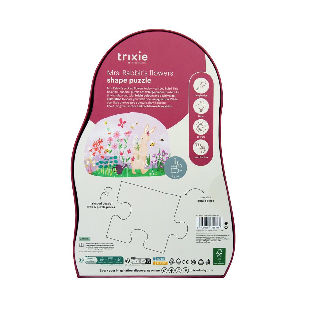 Trixie Vormenpuzzel De Bloemen Van Mrs. Rabbit  | 12st