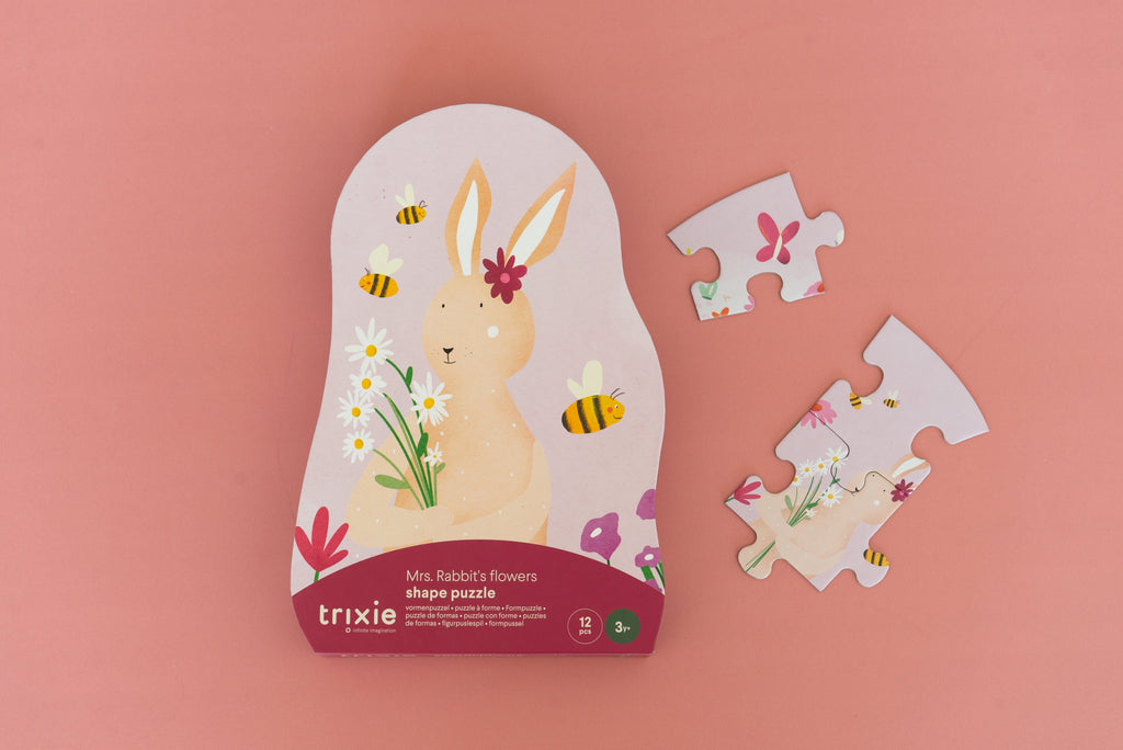 Trixie Vormenpuzzel De Bloemen Van Mrs. Rabbit  | 12st