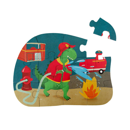 Trixie Vormenpuzzel Brandweerman Mr. Dino | 12st
