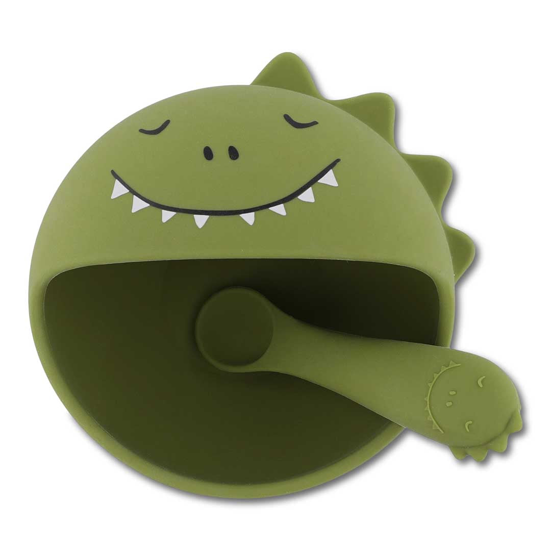 Trixie Silicone Bowl Met Zuignap + Lepel | Mr. Dino