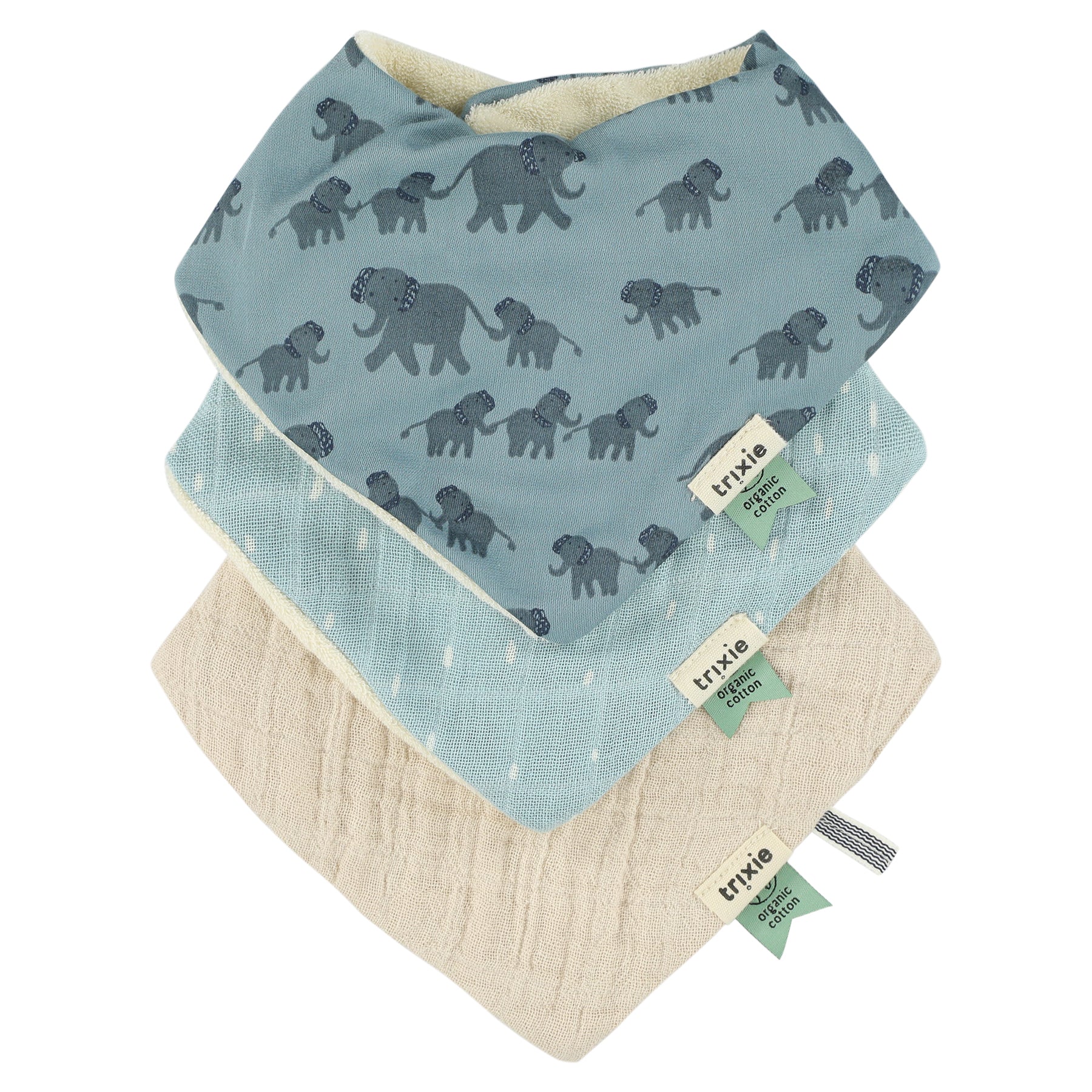 Trixie Bandana Slab 3-Pack Mix - Enchanting Elephant