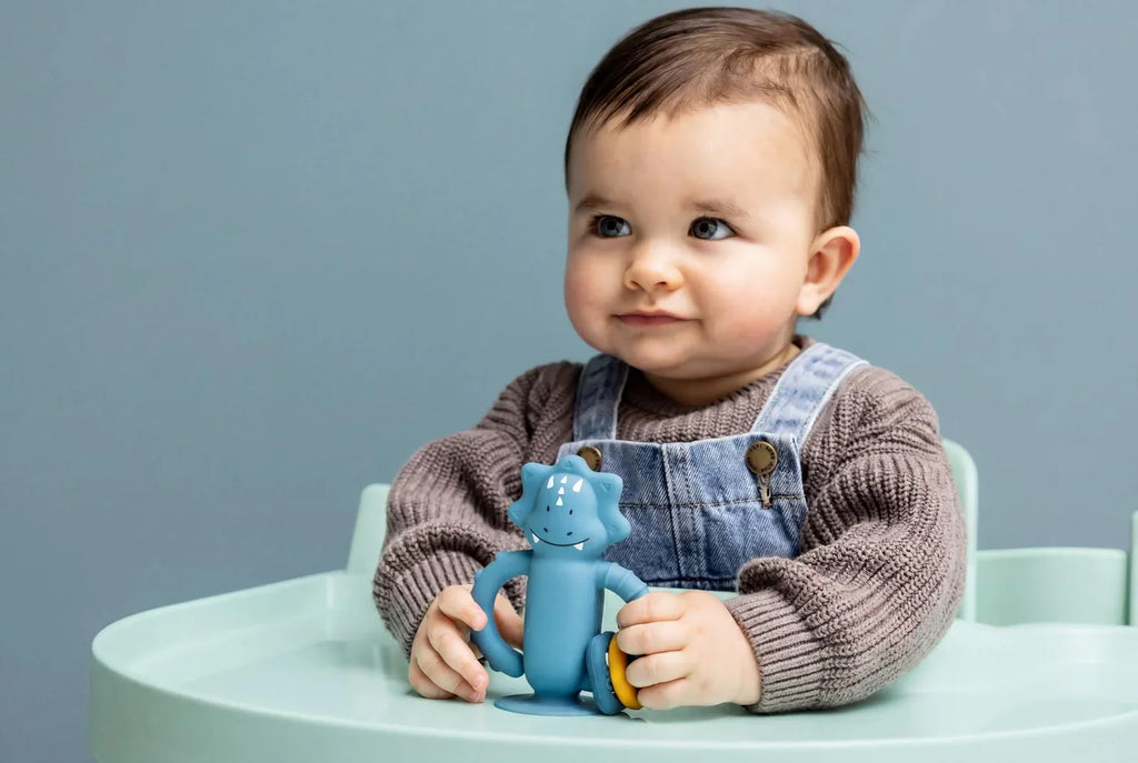 Trixie Sensorisch Siliconen Babyspeelgoed Met Zuignap | Mr. Triceratops