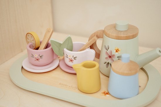 Little Dutch Houten Thee Servies - Speelgoedtheeservies