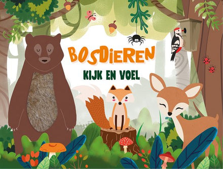 De Lantaarn Voorleesboek Kijk en voel | Bosdieren