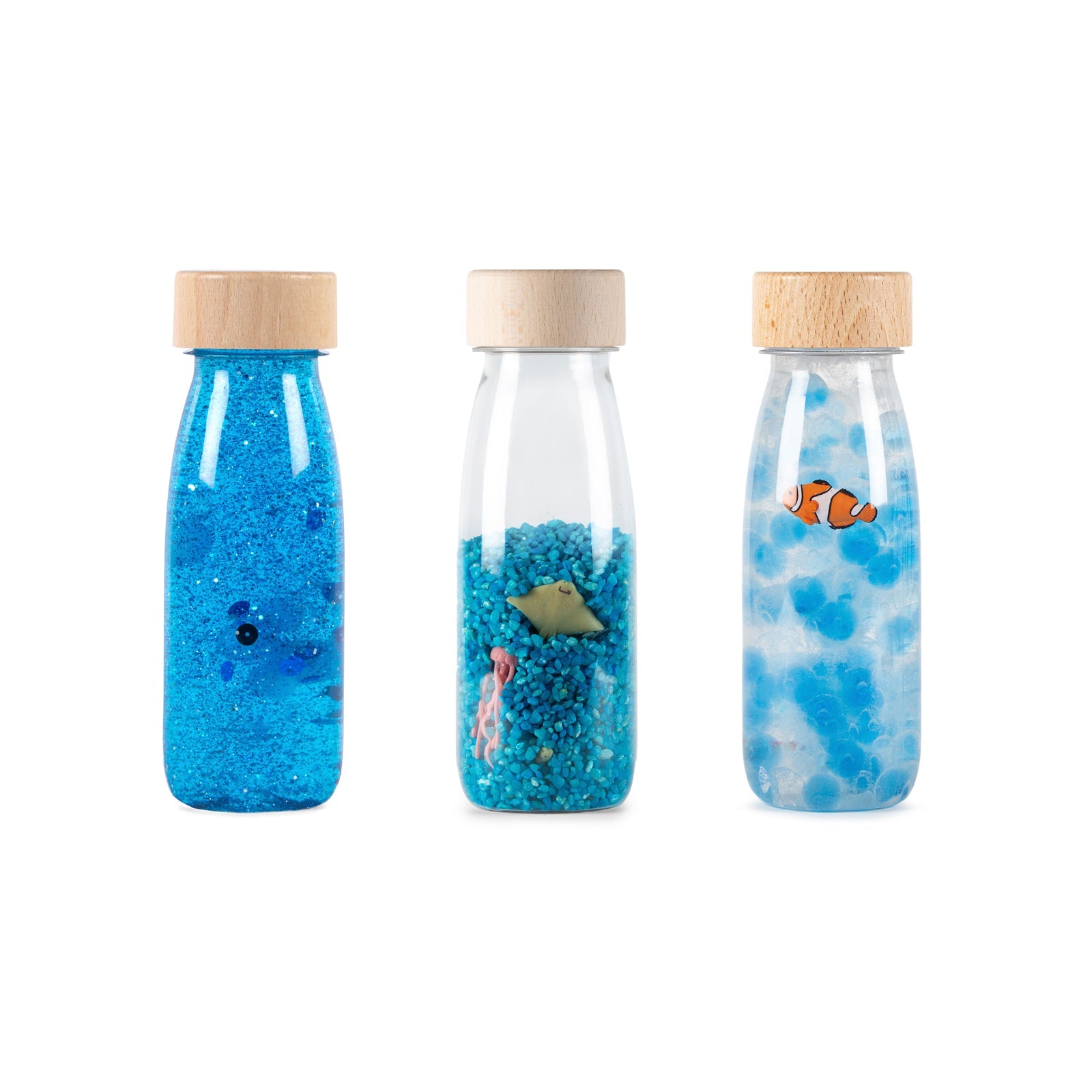 Petit Boum Sensorische Flessen set van 3 | Serenity