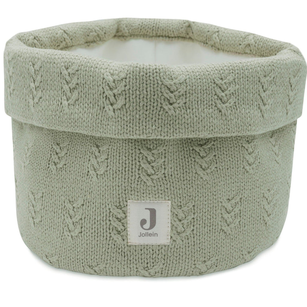 Jollein Opbergmand Voor Commode 14x18cm | Grain Knit Olive Green