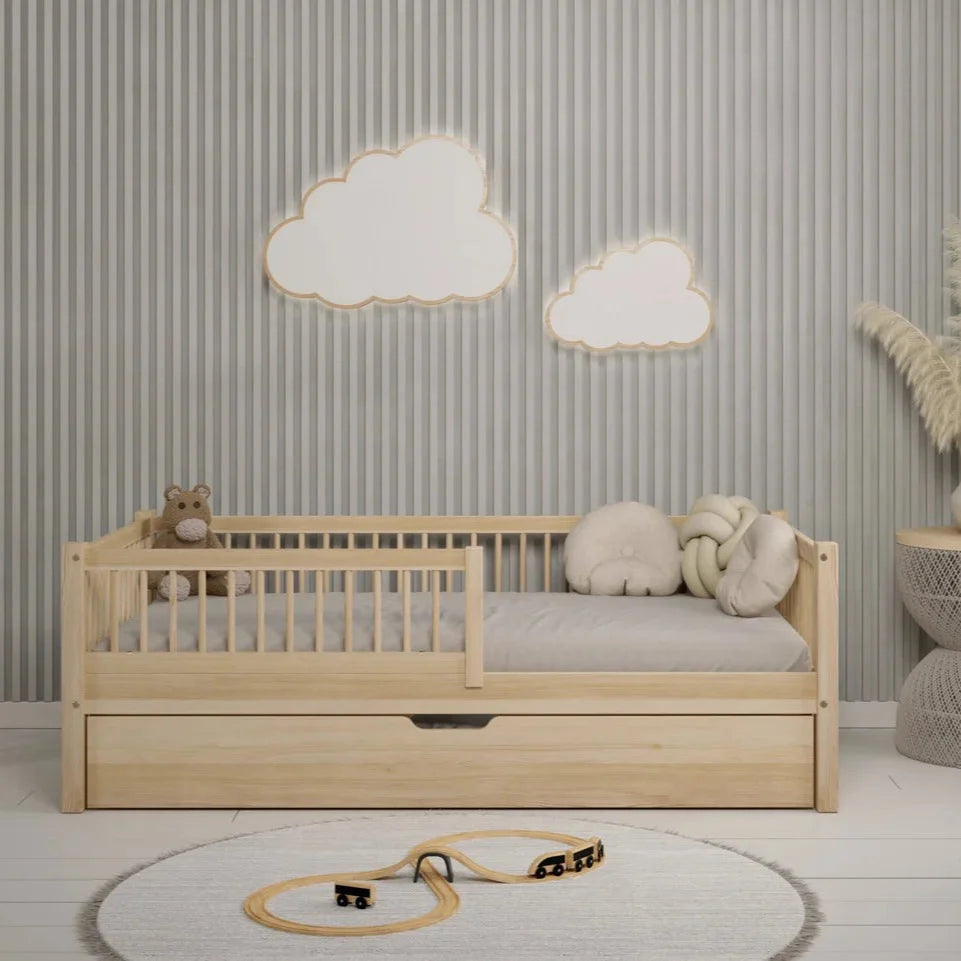 De Gele Flamingo Milan | Eénpersoonsbed met lade voor matras 90x200cm