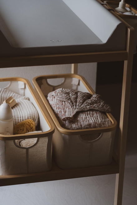 Quax opbergmand luiertafel 60x24 cm | beige - natural