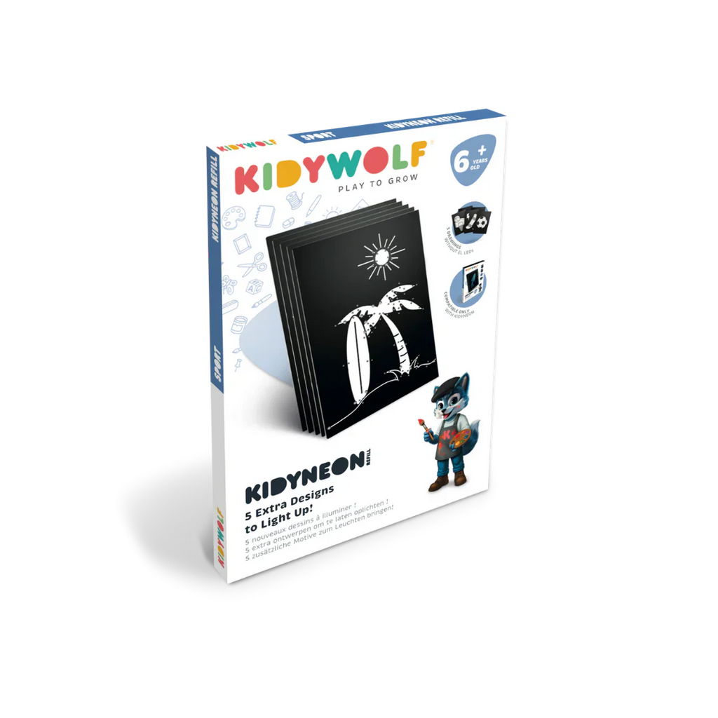 Kidywolf Refill Pack Voor Kidyneon: 3 Designs – Sport