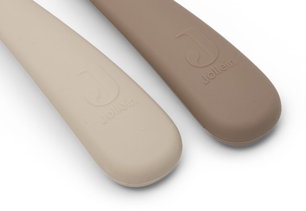 Jollein Siliconen Lepeltje | Natural Shades (2-pack)