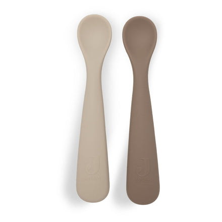 Jollein Siliconen Lepeltje | Natural Shades (2-pack)