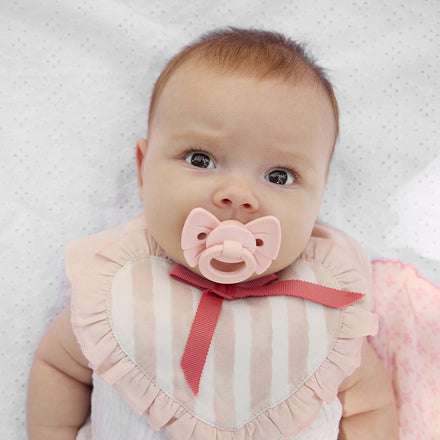 Elodie Binky Bow Fopspeen +3m | Misty Pink