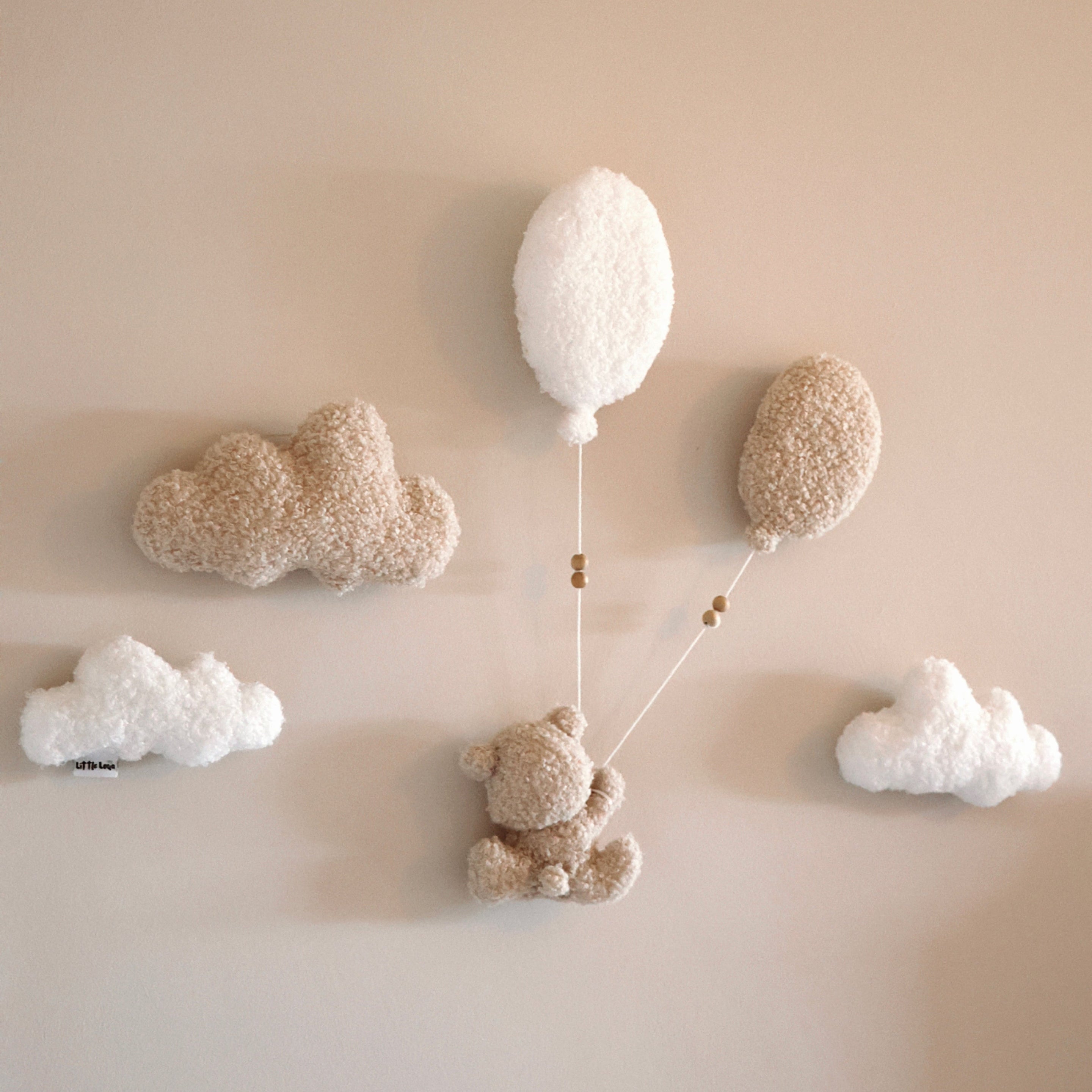 Little Loua Teddy Bouclé wanddecoratie | 6 stuks