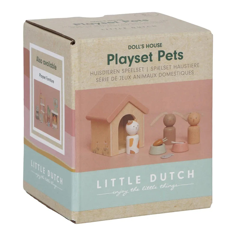 Little Dutch Poppenhuis Speelset | Huisdieren 9-Delig