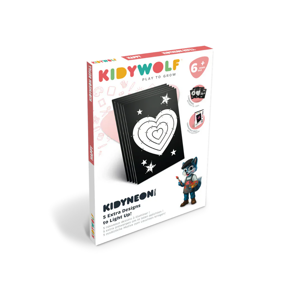Kidywolf Refill Pack Voor Kidyneon: 3 Designs – Happy