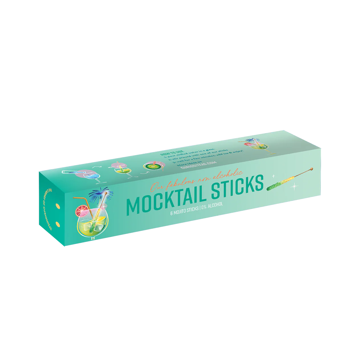 CuriosiTeas Mocktail Sticks Mojito | 6 Sticks