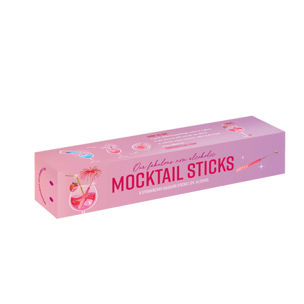 CuriosiTeas Mocktail Sticks Strawberry Daiquiri | 6 Sticks