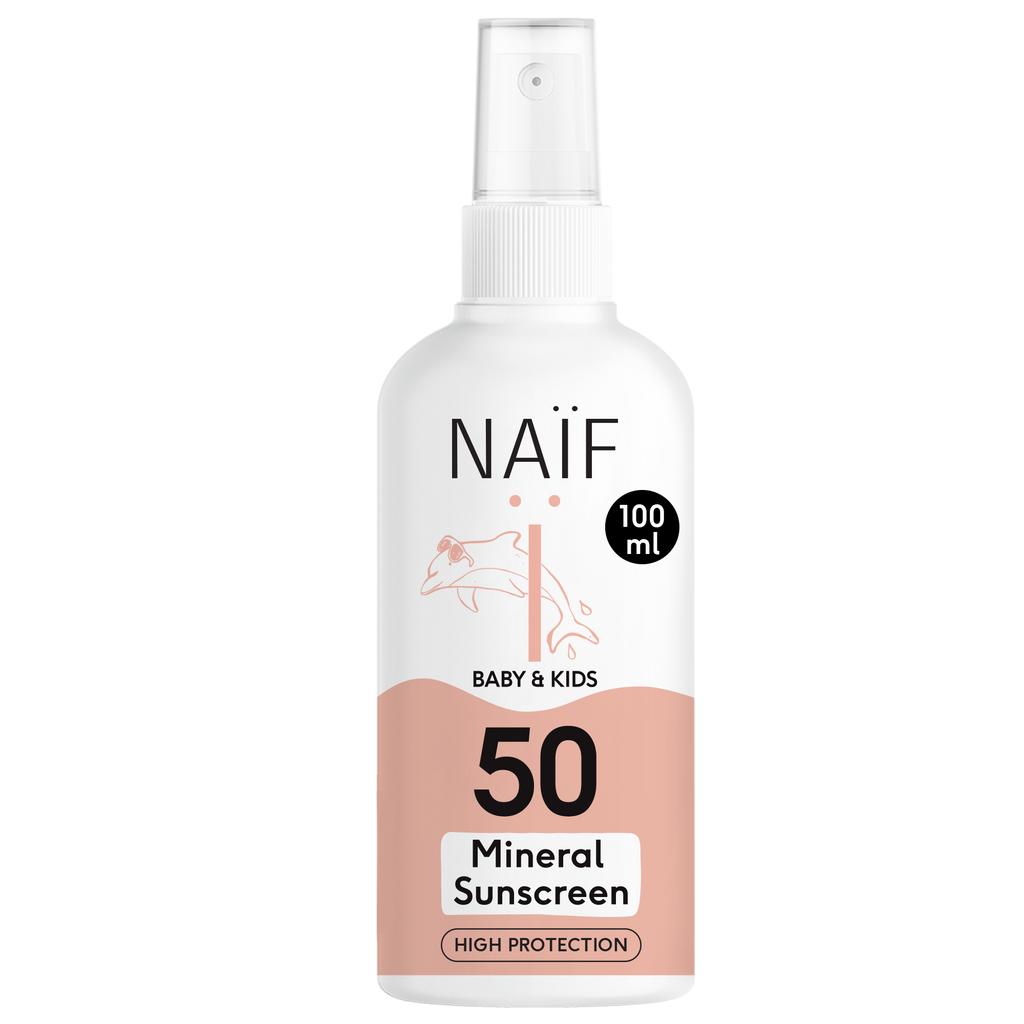 Naïf Minerale Zonnebrand Spray Voor Baby & Kids SPF50 | 100ml