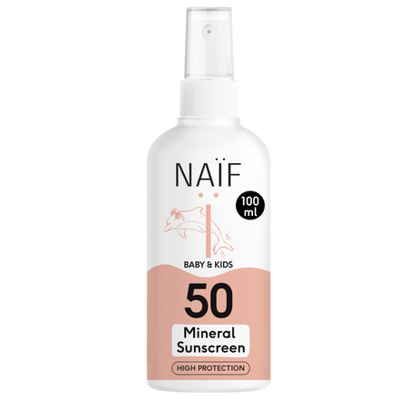 Naïf Minerale Zonnebrand Spray Voor Baby & Kids SPF50 | 100ml