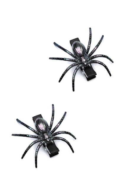 Great Pretenders Creepy Crawly Hair Clips spinnen haarclips zwart