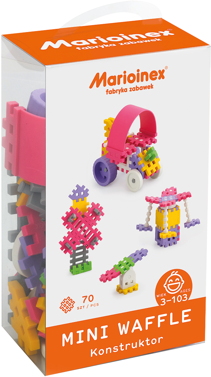 Marioinex Mini Waffle | 70 Pcs Constructor (Pink)