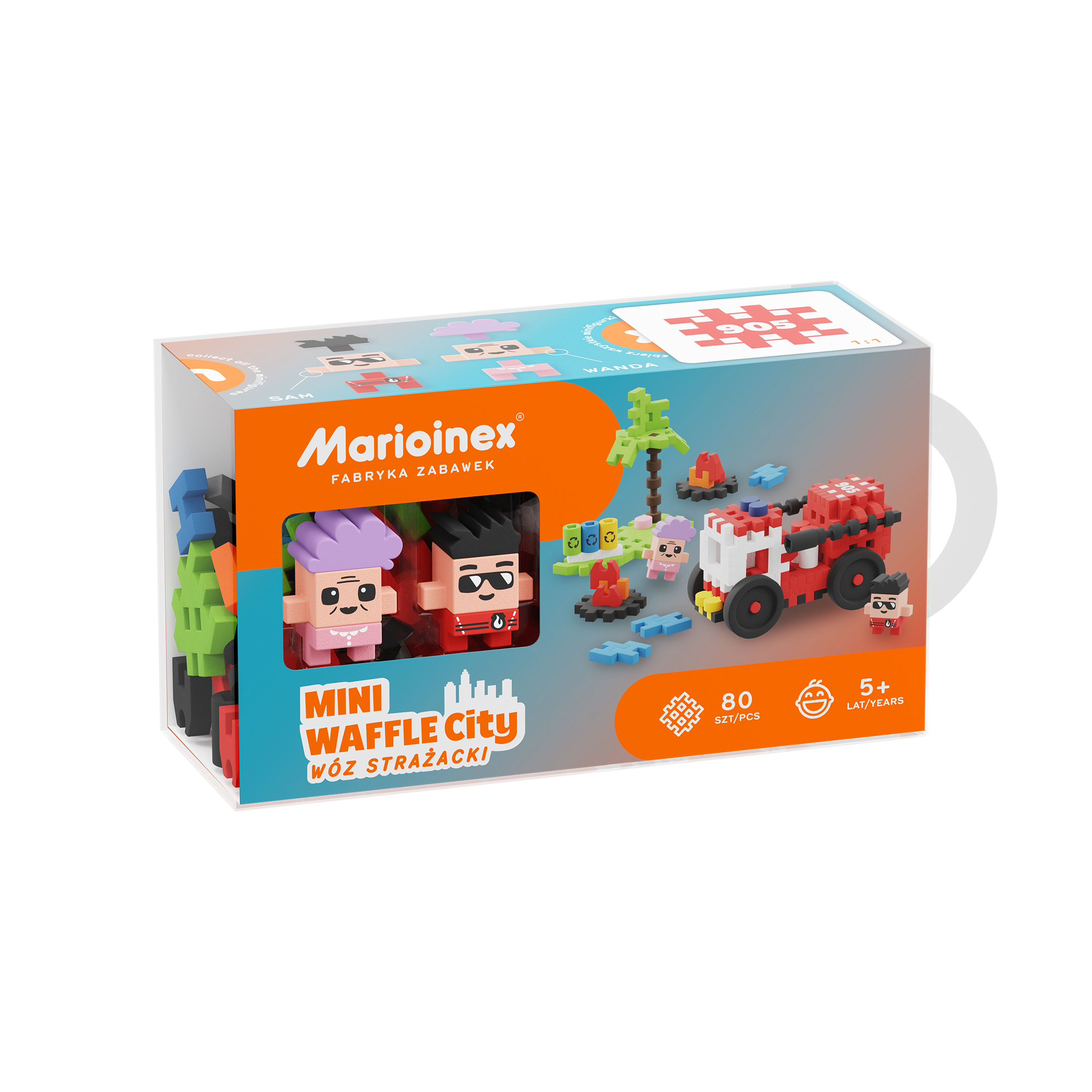 Marioinex Mini Waffle | Fire Truck 80 Pcs