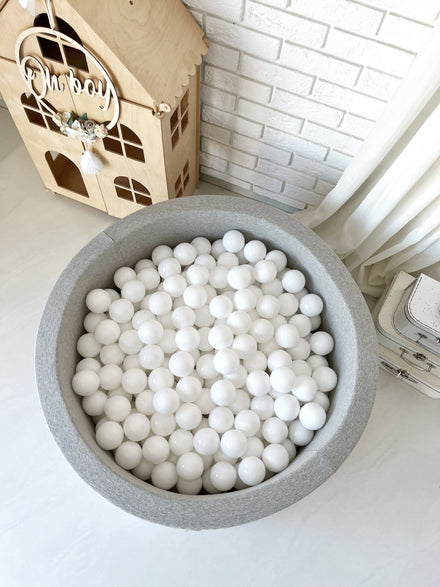 Moje Ballenbad Katoen 90x40cm | Lichtgrijs