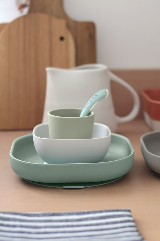 Beaba Siliconen eetset | Sage Green