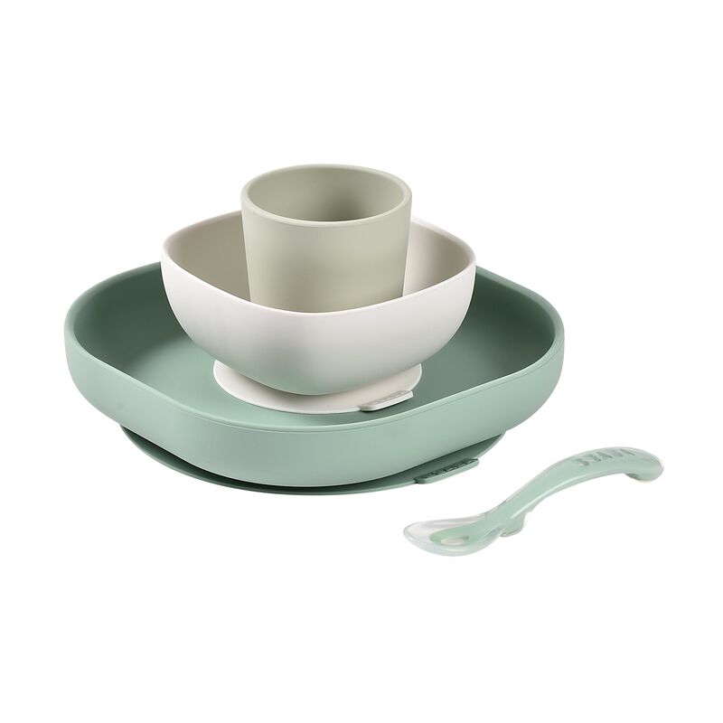 Beaba Siliconen eetset | Sage Green