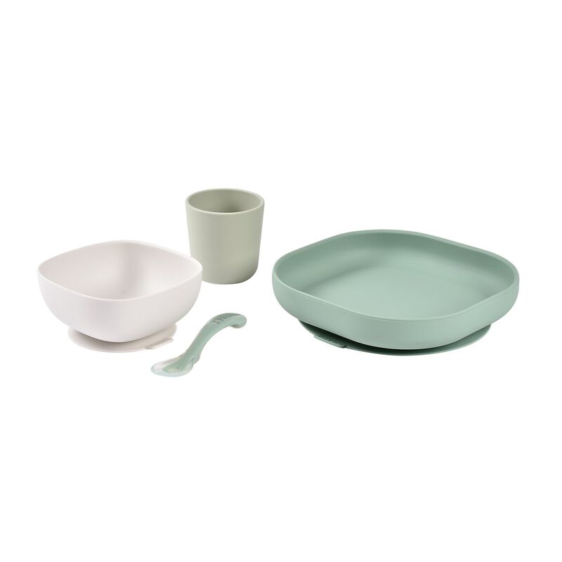 Beaba Siliconen eetset | Sage Green