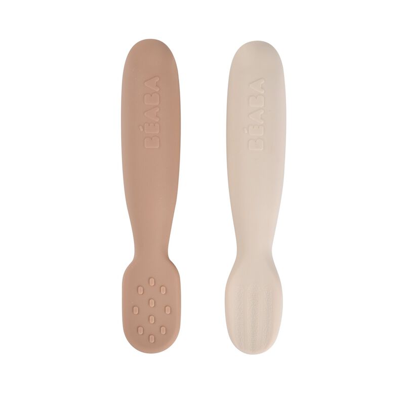 Béaba Set 2 Pre-Spoons Silicone | Praline / Klei
