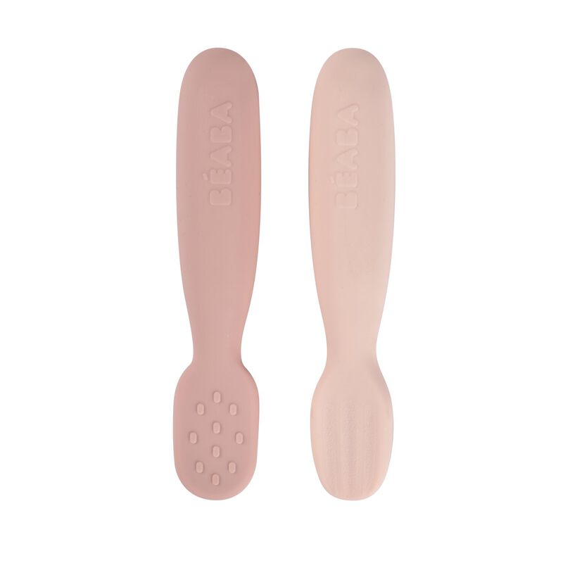 Béaba Set 2 Pre-Spoons Silicone | Suikerspin / Marshmallow