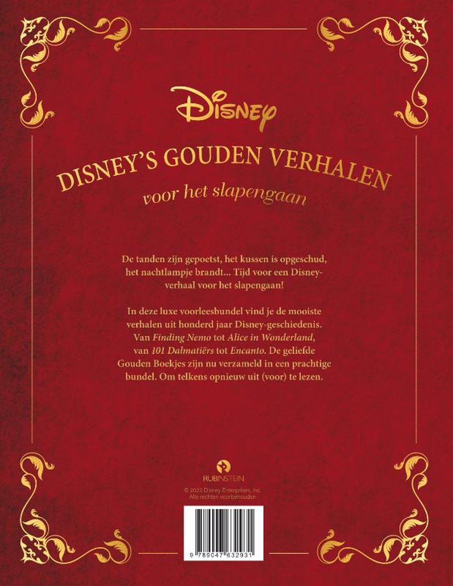 Rubinstein Leesboek | Disney's Gouden Verhalen Voor Het Slapengaan