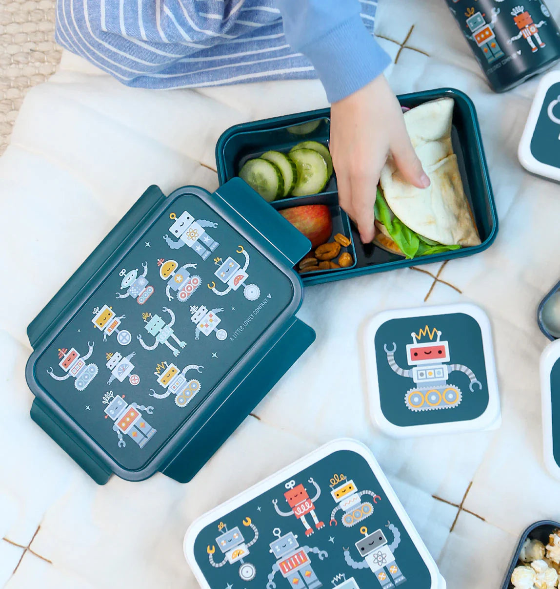 A Little Lovely Company Bento Lunchbox | Robots