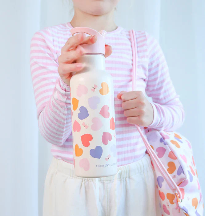 A Little Lovely Company RVS Drinkfles 500ml | Hartjes