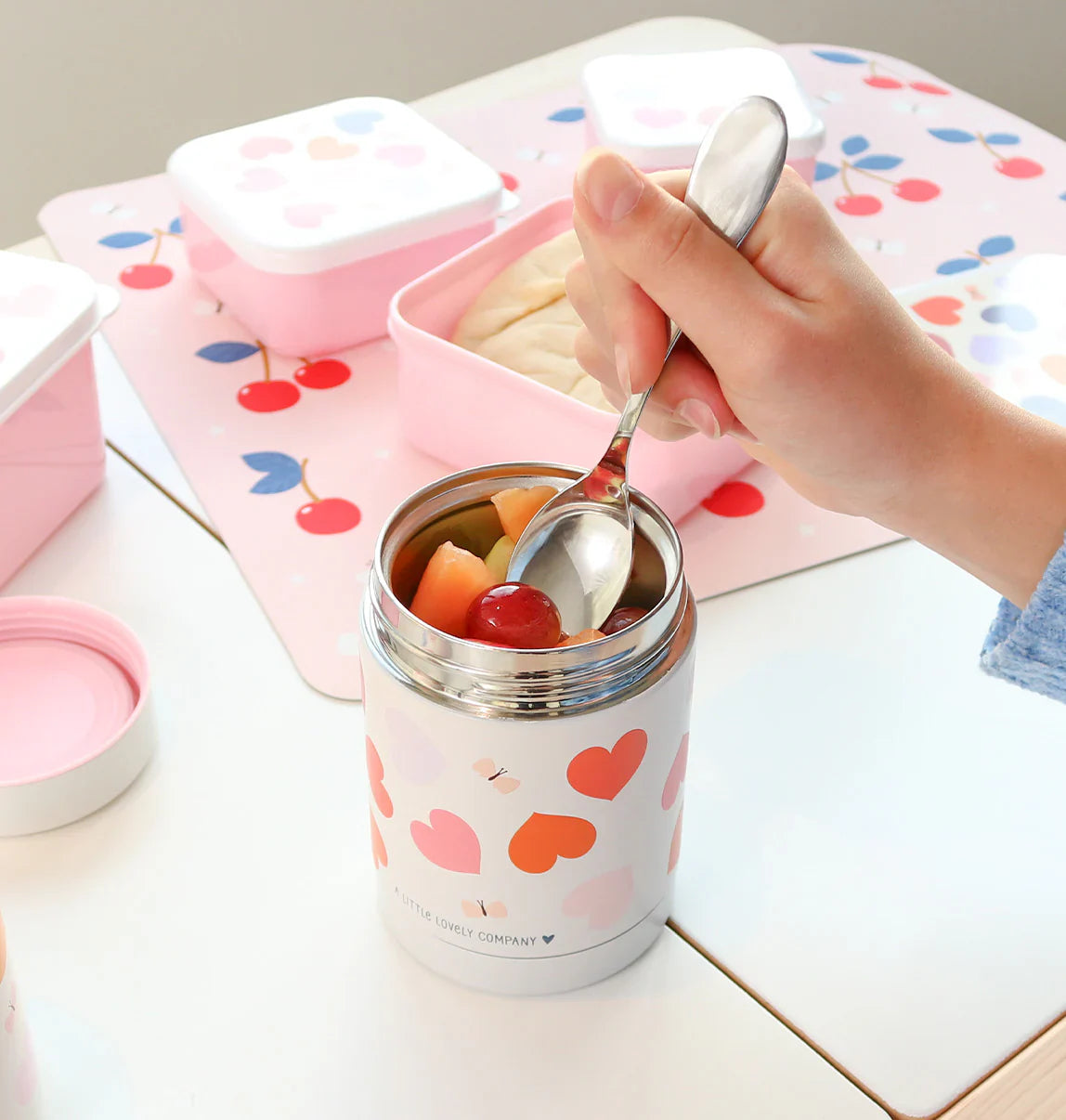 A Little Lovely Company RVS Food Jar 300ml | Hartjes