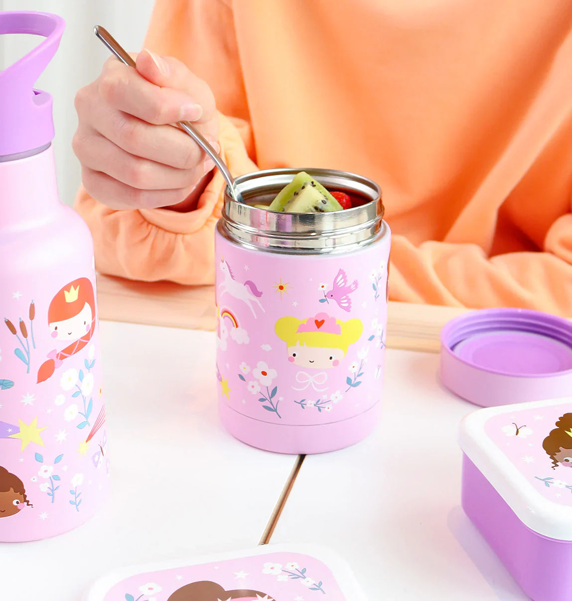 A Little Lovely Company RVS Food Jar 300ml | Prinsessen