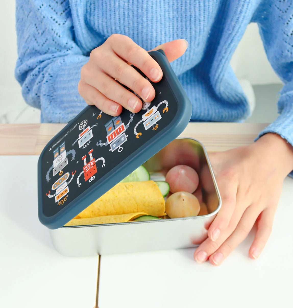 A Little Lovely Company RVS Lunchbox | Robots