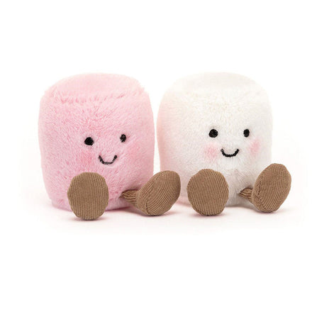Jellycat Amuseables Marshmallows knuffel roze en wit