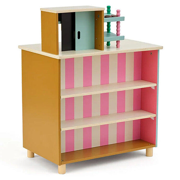 Kid's Concept houten koffiebar van de zijkant gezien