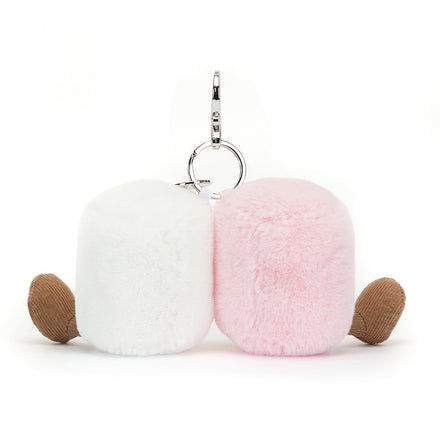 Jellycat Knuffel Amuseable Pair of Marshmallows Bag Charm Sleutelhanger