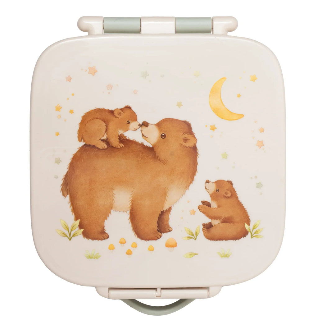 Petit Monkey Bento Lunchbox Met Vakjes | Beren en sterren