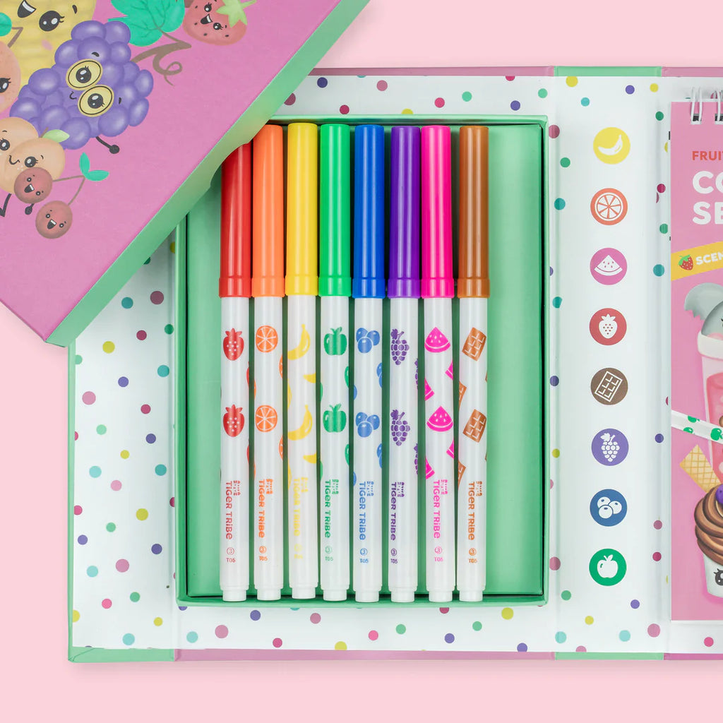 Tiger Tribe Meeneem Scented Colouring Set | Fruity Cutie