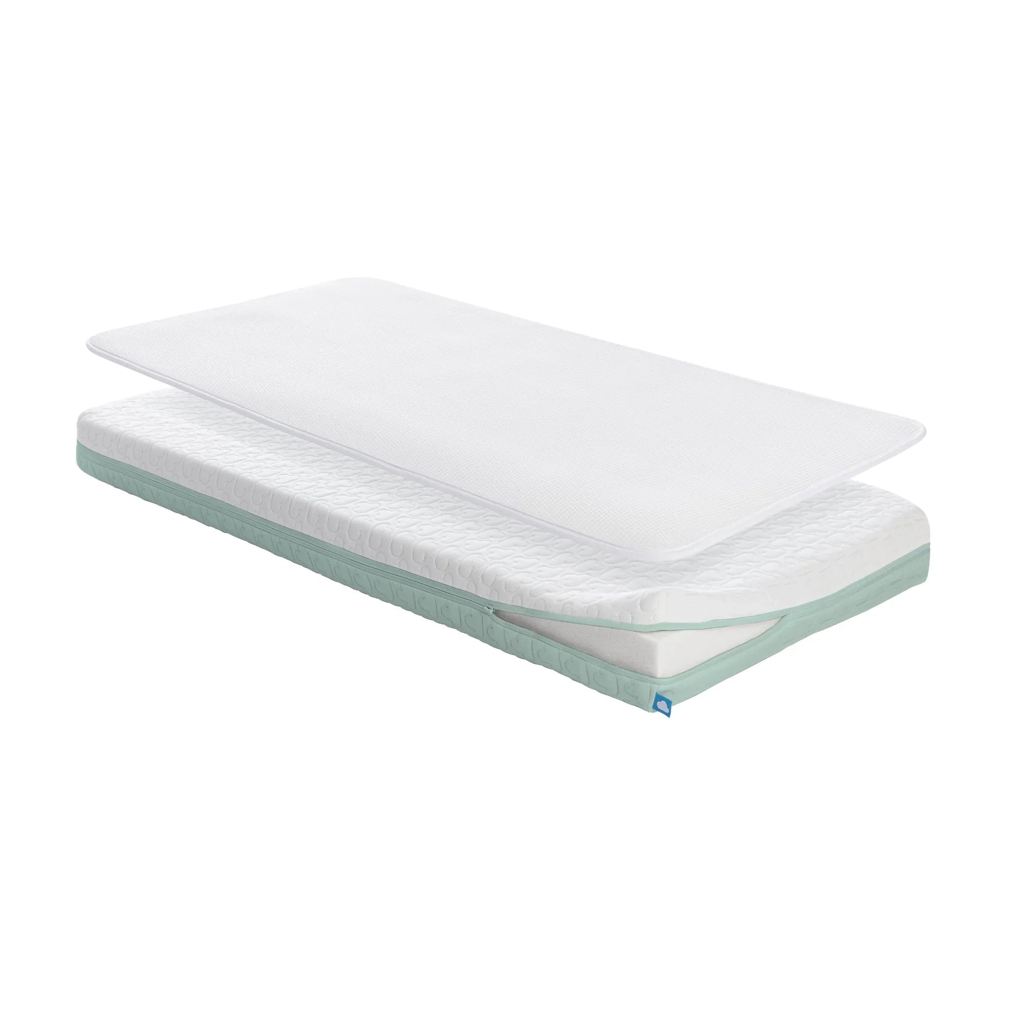 AeroSleep EvoDuo Matraspakket voor Babybed/Ledikant| Matras + Matrasbeschermer 140 x 70 cm