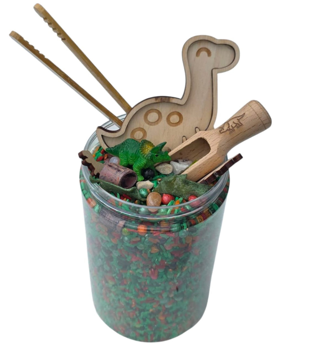 SensoryFun Speelrijst Mix Pour And Play 1.2kg | Dino