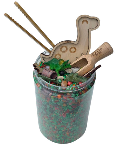 SensoryFun Speelrijst Mix Pour And Play 1.2kg | Dino